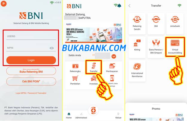 Cara Membayar Shopee dengan BNI Mobile Banking HP Android